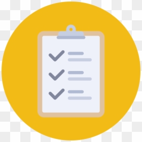 Document Icon Circle Transparent, HD Png Download - yellow check mark png
