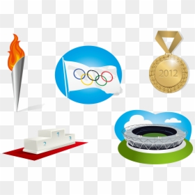 Summer Winter Landmarks Vector 2020 2018 Olympics Clipart - Olympic Elements, HD Png Download - olympic png