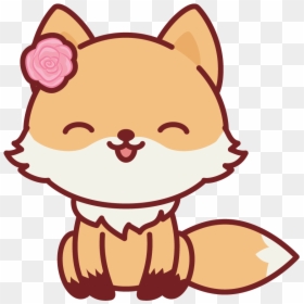 Transparent Sleeping Fox Clipart - Kawaii Cute Cartoon Animals, HD Png Download - fox face png