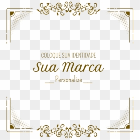 Document, HD Png Download - moldura dourada arabescos png