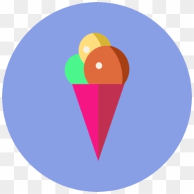 Affinity Designer Ice Cream Icon With Circular Background - Ice Cream Circle Icon, HD Png Download - ice cream icon png