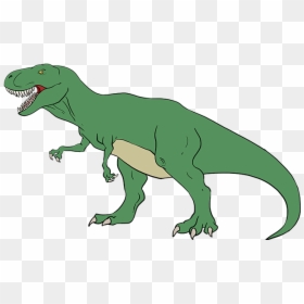 How To Draw A Tyrannosaurus Rex - T Rex Dinosaur Drawing Easy, HD Png Download - t rex silhouette png