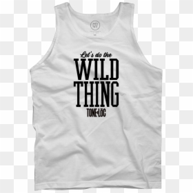 Wild Thing On White Tank Top - Active Tank, HD Png Download - white tank top png
