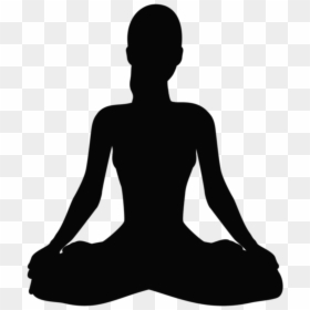 #silhouette #yoga #woman #girl #freetoedit - Silhouette Of Woman Meditating, HD Png Download - meditation silhouette png
