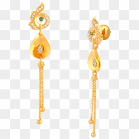 Earrings, HD Png Download - gold earring png