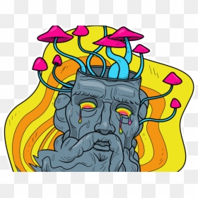 Tripy Beardo Rainbow Blue Orange Pink Colourful Old - Tripy, HD Png Download - shrooms png