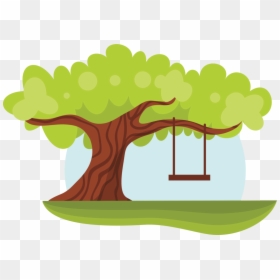 Plant,art,house - Tree With Swing Clipart, HD Png Download - tree branch vector png