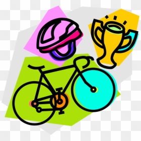 Vector Illustration Of Bicycle Race Winner"s Trophy - Bicycle Scavenger Hunt, HD Png Download - trophy vector png