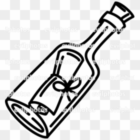 Message In A Bottle Drawing Vector And Stock Photo - Drawing, HD Png Download - trophy vector png