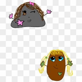 Transparent Rocks - Cartoon, HD Png Download - long blonde hair png