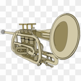Trumpet, Horn, Musical Instrument, Brass, Cornet - Trumpet Clip Art, HD Png Download - trumpet clipart png