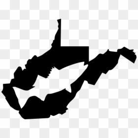 State Silhouette Striper Stickers Smith Mountain Lake - State West Virginia, HD Png Download - striper png