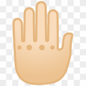 Raised Back Of Hand Light Skin Tone Icon - Circle, HD Png Download - raised hand png