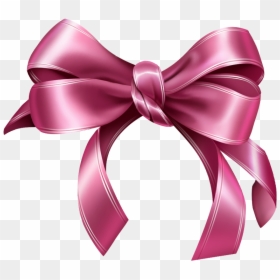 Pink Bow Transparent Background, HD Png Download - pink ribbon banner png