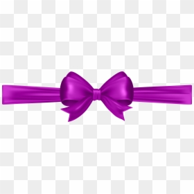 Purple Ribbon Png - Red Christmas Bow Transparent, Png Download - pink ribbon banner png