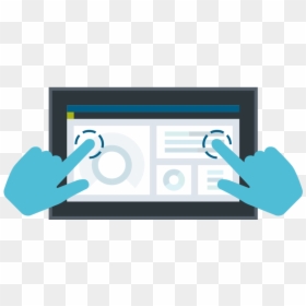 Multitouch Operation With Simatic Hmi Unified Comfort - Graphic Design, HD Png Download - raised hand png