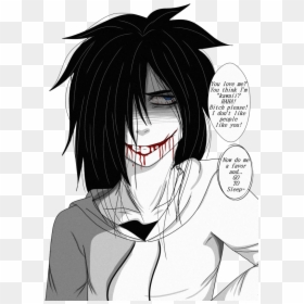 Creepypasta Characters Creepypasta Jeff The Killer, HD Png Download - creepy mouth png