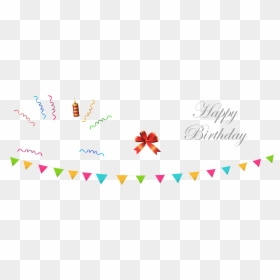 Happy Birthday Ribbon Png, Transparent Png - birthday ribbon png