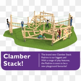 Clamber Stack Padrino - Pine Post Play Equipment, HD Png Download - wooden pole png