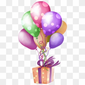Birthday Balloons And Presents, HD Png Download - cajas png