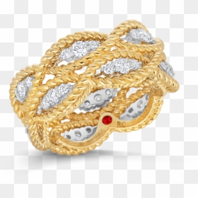 Roberto Coin Gold Ring With Diamonds, HD Png Download - gold rings png