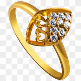 14kt Yellow Gold Ring For Women - Pre-engagement Ring, HD Png Download - gold rings png