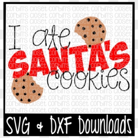 Clip Art Cookies For Santa Svg - Chocolate Chip Cookie, HD Png Download - milk and cookies png
