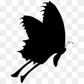 Cat Clip Art Character Silhouette Beak - Illustration, HD Png Download - wings silhouette png