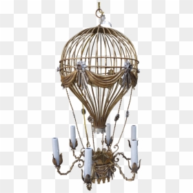 Gold And Silver Gilt Metal Balloon Chandelier On Decaso - Chandelier, HD Png Download - gold chandelier png