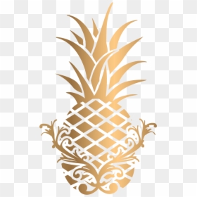 Transparent Gold Pineapple Clip , Png Download - Transparent Background Gold Pineapple, Png Download - gold pineapple png