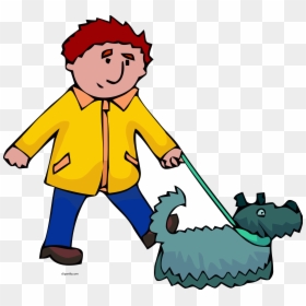 Dog Walking Man And Clipart Transparent Png - Clipart Person With Dog, Png Download - guy walking png