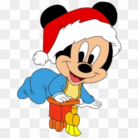 Baby Mickey Mouse Christmas, HD Png Download - gorro navideño png
