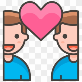 294 Couple With Heart Man Man - Сердце В Ладонях Рисунок, HD Png Download - pareja png