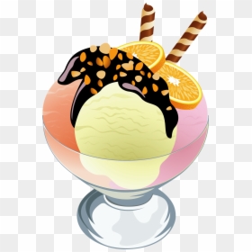 Thumb Image - Sundae Ice Cream Clipart, HD Png Download - helado png