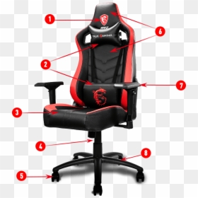 Msi Ch110 Gaming Chair, HD Png Download - gaming chair png