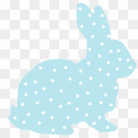 Bunny Polka Dot Silhouette Svg Clip Arts 600 X - Blue Bunny Silhouette, HD Png Download - vine silhouette png