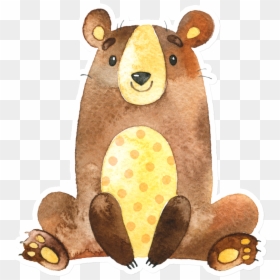 Sticker That Kick Ass Watercolor Bear - Watercolor Woodland Animals Png, Transparent Png - bear.png