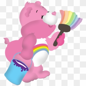 Transparent Care Bear Png - Care Bear With Paint Brush, Png Download - bear.png