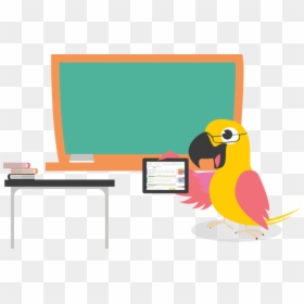 Parrot Teacher Cartoon, HD Png Download - teacher cartoon png