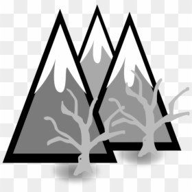 Mountain Computer Icons Drawing - Clip Art Mountains Black And White, HD Png Download - mountain drawing png