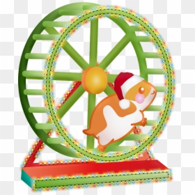 Christmas Animals, Hamster, Hamster Wheel, HD Png Download - hamster wheel png