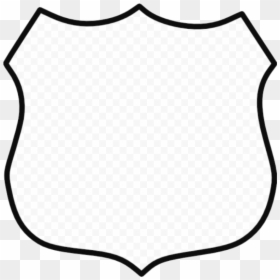 Badge Clipart Shield - Outline Police Badge Clipart, HD Png Download - crest template png