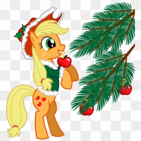 Christmas Pony Clipart - Pony Friendship Is Magic Applejack, HD Png Download - my little pony group png