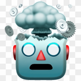 Robot Emoji Stickers, HD Png Download - brain gears png