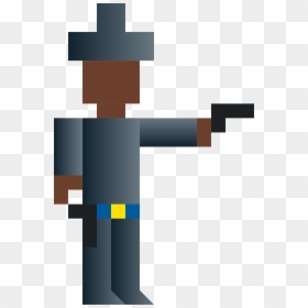 Gun Shot Clipart Gun Shoot - Shooting Gun Pixel Art, HD Png Download - man with gun png