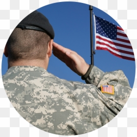 Flag Of The United States Salute Soldier Military - Service To Country Army, HD Png Download - solider png
