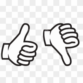 Thumbs Up Down Gesture Clip Art Silhouette Black Image - Thumbs Up And Thumbs Down Black And White, HD Png Download - thumbs up and down png