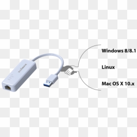 0 Gigabit Ethernet Adapter Eu-4306 Compatible Win8 - Usb Cable, HD Png Download - ethernet png