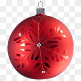 Christmas Ball, HD Png Download - red snowflake png