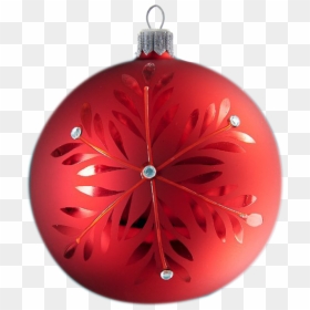 Christmas Ball, HD Png Download - red snowflake png